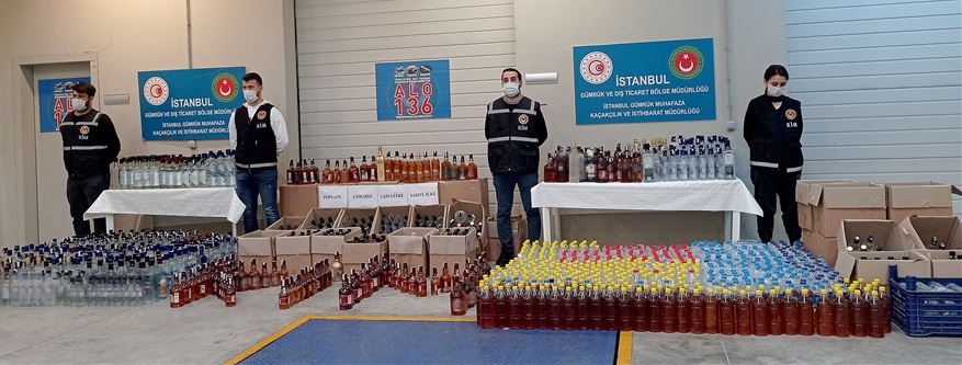 İstanbul’da bin 635 litre sahte içki ele geçirildi