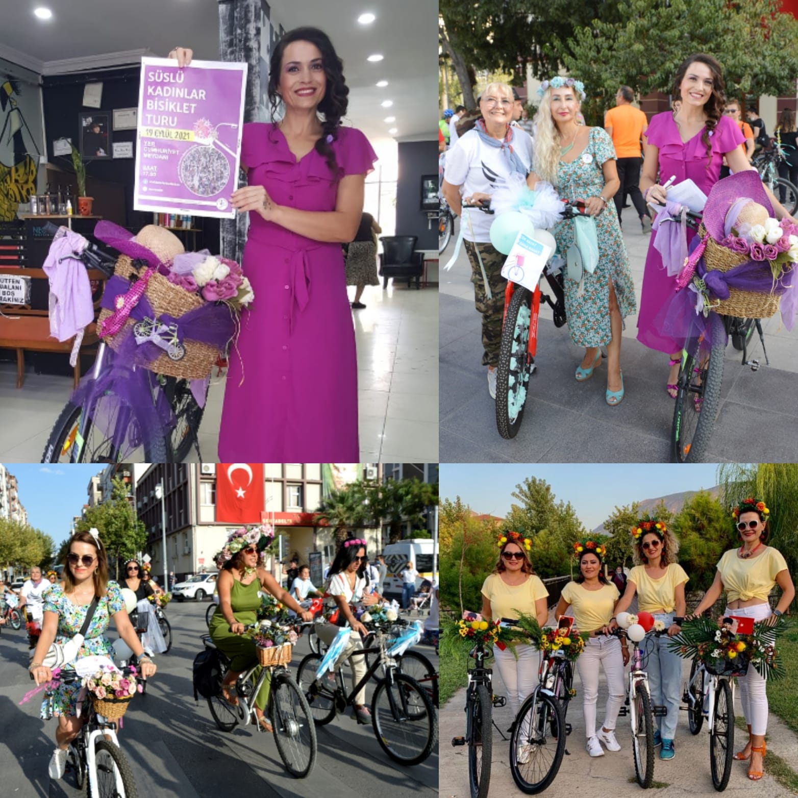 Manisa’da ‘Süslü Kadınlar Bisiklet Turu’ yapıldı