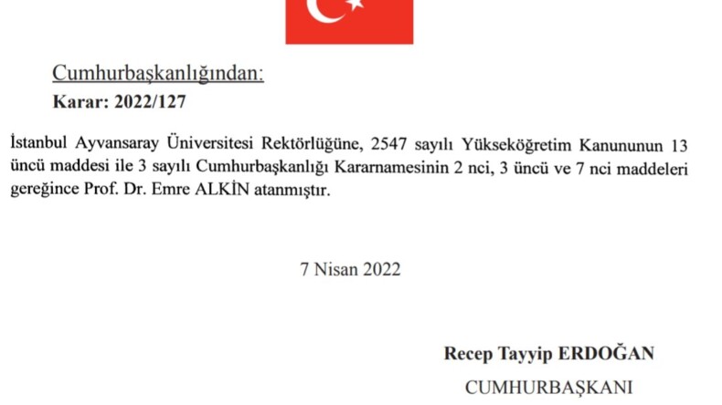 Rektör Atamasında Üniversite adı karıştı!