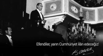 CUMHURİYET’İN TAPU SENEDİ ATATÜRK’ TÜR