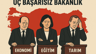 ÜÇ  BAŞARISIZ BAKANLIK EKONOMİ, EĞİTİM, TARIM VE BİR ÜLKE