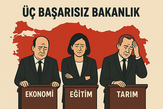 ÜÇ  BAŞARISIZ BAKANLIK EKONOMİ, EĞİTİM, TARIM VE BİR ÜLKE