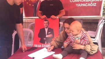 Bir yaşındaki Umut Ali babasının özgürlüğü için imza verdi…