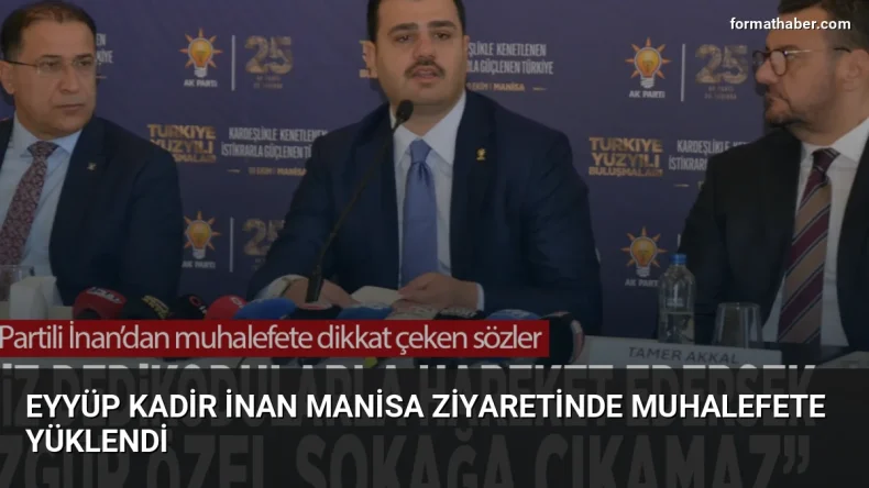 Eyyüp Kadir İnan Manisa ziyaretinde muhalefete yüklendi